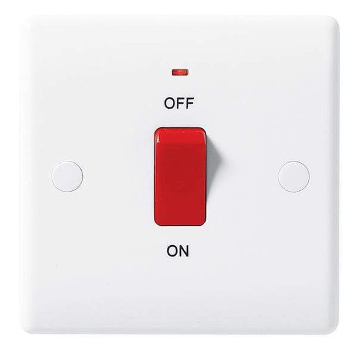 COOKER SWITCH W/NEON 3X3 45AMP - W232
